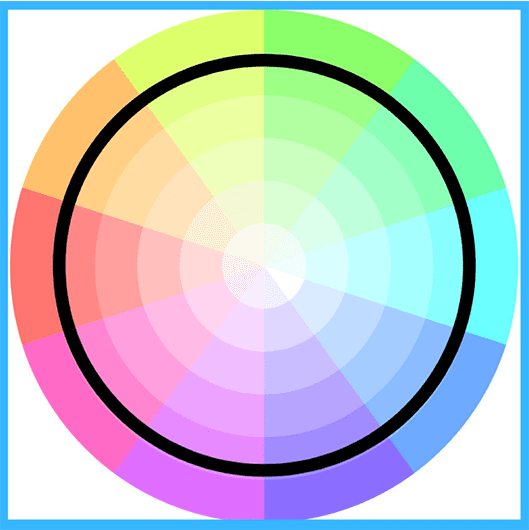 pastel colors color wheel
