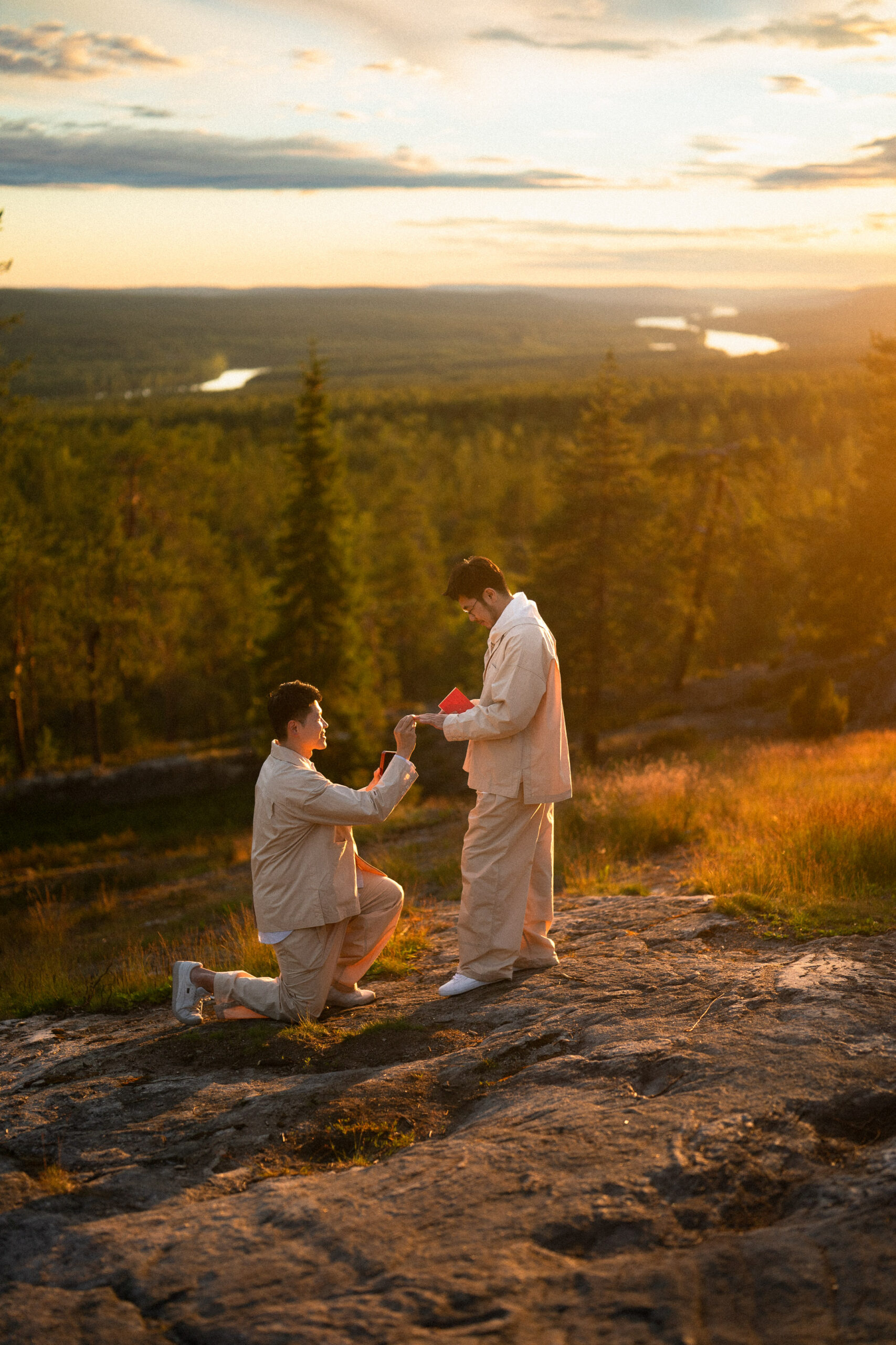 midnight sun same sex proposal Rovaniemi Finland