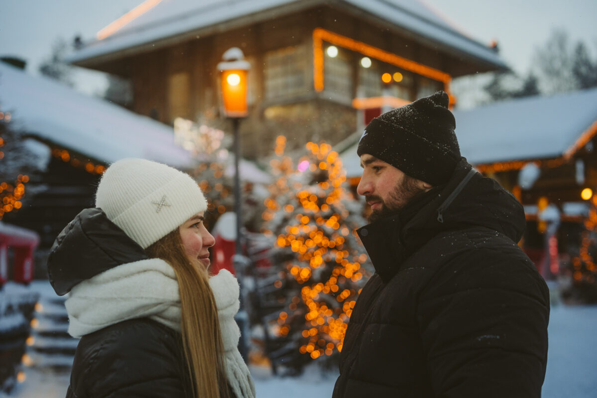 proposal in Santa Claus Village Rovaniemi