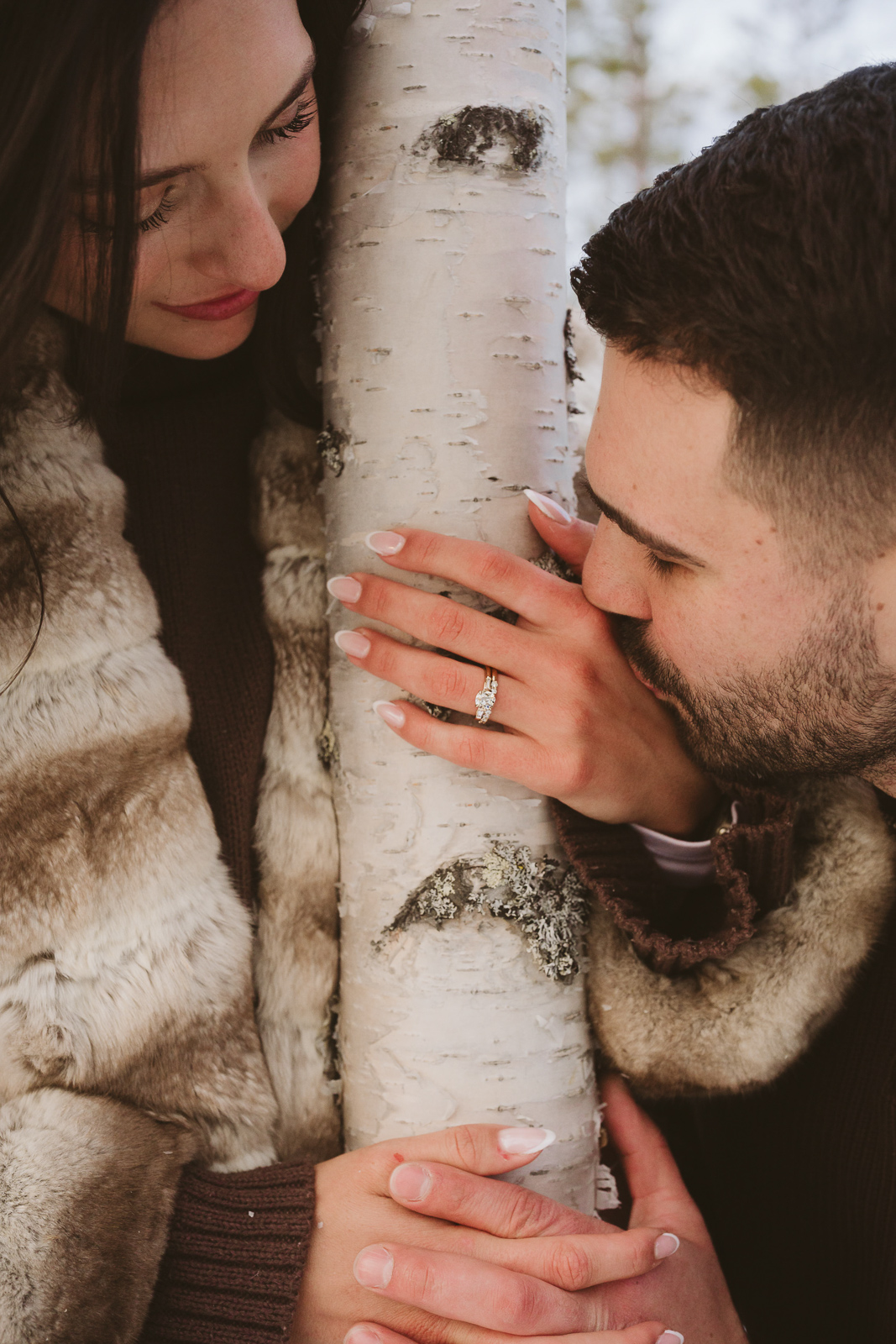 winter proposal birch Finnish Lapland 28